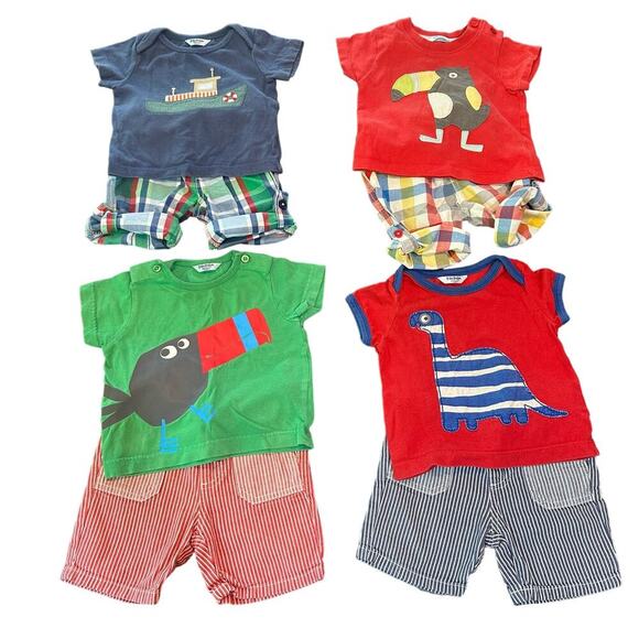 4 Baby Boden Mix & Match Applique Outfits, VGUC, Sz 3-6mo (AA2) - Picture 1 of 9